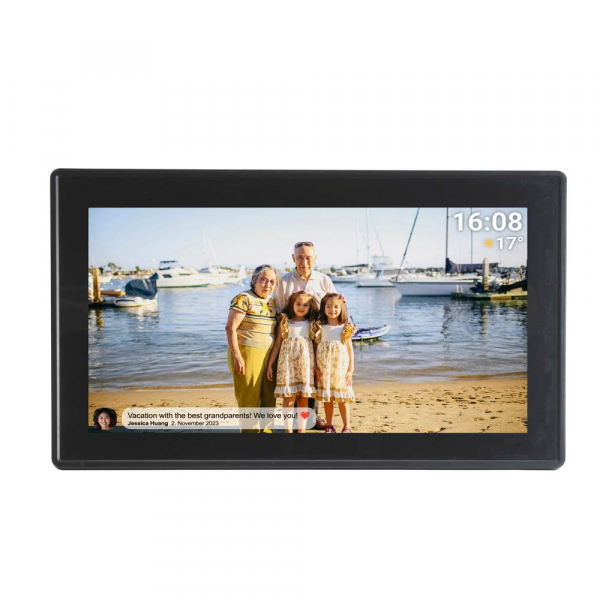 5706751074929 - Digitaler Bilderrahmen 156 Zoll - XL - Full HD - Frameo App - Fotorahmen - WLAN - 16GB - IPS Touchscreen - PFF1515B