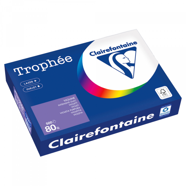 3329680001907 - Kopierpapier Trophée Color 1786PC violett A4 80g  3329680001907 Clairefontaine