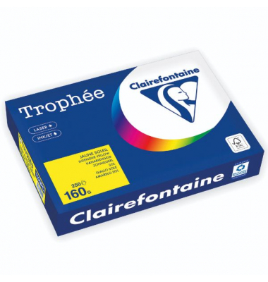 Kopierpapier Trophee 1029PC kanariengelb A4 160g 