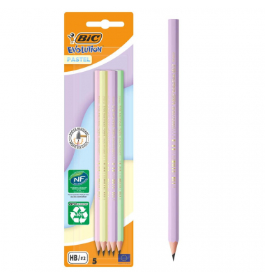 Bleistift-Set EVOLUTION PASTEL, 518980, 2x lila, grün, gelb, rosa, k.A., HB