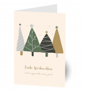 Weihnachtskarte Bäume DIN B6