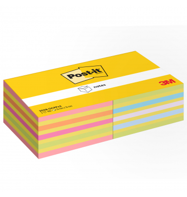 Haftnotizen 2028-OCPPX2, Notes Promotion, 76x76mm, farbig sortiert (orange/pink/blau/gr&uuml;n), quadratisch