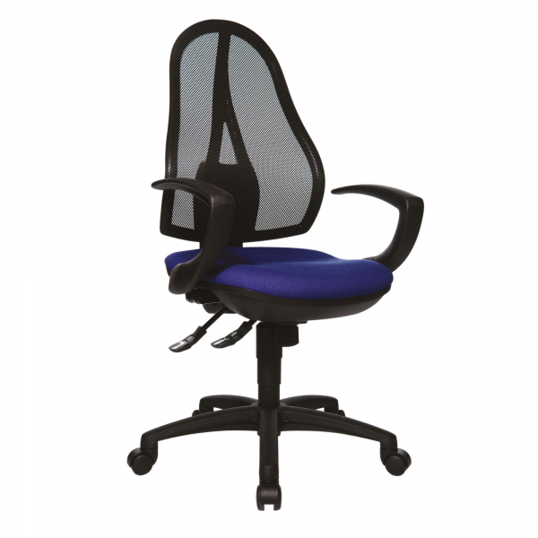 4014296029856 - Bürodrehstuhl Open Point SY schwarz blau mit Armlehnen bis 110kg 4014296029856 Topstar