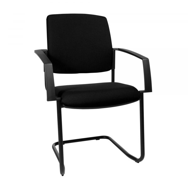 4014296270708 - Besucherstuhl B to B 20 schwarz   schwarz mit Armlehnen Freischwinger 4014296270708 Topstar