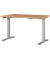Sitz-Steh-Schreibtisch JET, elektrisch höhenverstellbar, 72-120cm (H), 120x80cm (BxT), rechteckig, grandson-eiche / silber