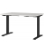 Sitz-Steh-Schreibtisch JET, elektrisch höhenverstellbar, 72-120cm (H), 120x80cm (BxT), rechteckig, lichtgrau / schwarz