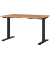 Sitz-Steh-Schreibtisch JET, elektrisch höhenverstellbar, 72-120cm (H), 120x80cm (BxT), rechteckig, grandson-eiche / schwarz