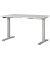 Sitz-Steh-Schreibtisch JET, elektrisch höhenverstellbar, 72-120cm (H), 120x80cm (BxT), rechteckig, lichtgrau / silber
