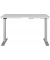 Sitz-Steh-Schreibtisch JET, elektrisch höhenverstellbar, 72-120cm (H), 120x80cm (BxT), rechteckig, lichtgrau / silber