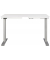 Sitz-Steh-Schreibtisch JET, elektrisch höhenverstellbar, 72-120cm (H), 120x80cm (BxT), rechteckig, weiß / silber