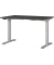 Sitz-Steh-Schreibtisch JET, elektrisch höhenverstellbar, 72-120cm (H), 120x80cm (BxT), rechteckig, graphit / silber