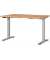 Sitz-Steh-Schreibtisch JET, elektrisch höhenverstellbar, 72-120cm (H), 120x80cm (BxT), rechteckig, navarra-eiche / silber