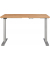 Sitz-Steh-Schreibtisch JET, elektrisch höhenverstellbar, 72-120cm (H), 120x80cm (BxT), rechteckig, navarra-eiche / silber
