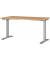 Sitz-Steh-Schreibtisch JET, elektrisch höhenverstellbar, 72-120cm (H), 140x80cm (BxT), rechteckig, grandson-eiche / silber