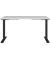 Sitz-Steh-Schreibtisch JET, elektrisch höhenverstellbar, 72-120cm (H), 140x80cm (BxT), rechteckig, lichtgrau / schwarz