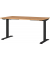 Sitz-Steh-Schreibtisch JET, elektrisch höhenverstellbar, 72-120cm (H), 140x80cm (BxT), rechteckig, grandson-eiche / schwarz