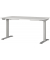 Sitz-Steh-Schreibtisch JET, elektrisch höhenverstellbar, 72-120cm (H), 140x80cm (BxT), rechteckig, lichtgrau / silber