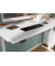 Sitz-Steh-Schreibtisch JET, elektrisch höhenverstellbar, 72-120cm (H), 140x80cm (BxT), rechteckig, kaschmir / silber
