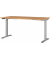 Sitz-Steh-Schreibtisch JET, elektrisch höhenverstellbar, 72-120cm (H), 160x80cm (BxT), rechteckig, grandson-eiche / silber