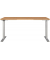 Sitz-Steh-Schreibtisch JET, elektrisch höhenverstellbar, 72-120cm (H), 160x80cm (BxT), rechteckig, grandson-eiche / silber