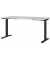 Sitz-Steh-Schreibtisch JET, elektrisch höhenverstellbar, 72-120cm (H), 160x80cm (BxT), rechteckig, lichtgrau / schwarz