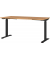 Sitz-Steh-Schreibtisch JET, elektrisch höhenverstellbar, 72-120cm (H), 160x80cm (BxT), rechteckig, grandson-eiche / schwarz