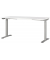 Sitz-Steh-Schreibtisch JET, elektrisch höhenverstellbar, 72-120cm (H), 160x80cm (BxT), rechteckig, weiß / silber