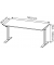 Sitz-Steh-Schreibtisch JET, elektrisch höhenverstellbar, 72-120cm (H), 160x80cm (BxT), rechteckig, weiß / silber