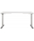 Sitz-Steh-Schreibtisch JET, elektrisch höhenverstellbar, 72-120cm (H), 160x80cm (BxT), rechteckig, weiß / silber