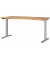 Sitz-Steh-Schreibtisch JET, elektrisch höhenverstellbar, 72-120cm (H), 160x80cm (BxT), rechteckig, navarra-eiche / silber