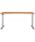 Sitz-Steh-Schreibtisch JET, elektrisch höhenverstellbar, 72-120cm (H), 160x80cm (BxT), rechteckig, navarra-eiche / silber