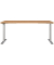Sitz-Steh-Schreibtisch JET, elektrisch höhenverstellbar, 72-120cm (H), 180x80cm (BxT), rechteckig, grandson-eiche / silber