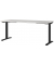 Sitz-Steh-Schreibtisch JET, elektrisch höhenverstellbar, 72-120cm (H), 180x80cm (BxT), rechteckig, lichtgrau / schwarz