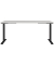Sitz-Steh-Schreibtisch JET, elektrisch höhenverstellbar, 72-120cm (H), 180x80cm (BxT), rechteckig, lichtgrau / schwarz