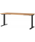 Sitz-Steh-Schreibtisch JET, elektrisch höhenverstellbar, 72-120cm (H), 180x80cm (BxT), rechteckig, grandson-eiche / schwarz