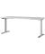 Sitz-Steh-Schreibtisch JET, elektrisch höhenverstellbar, 72-120cm (H), 180x80cm (BxT), rechteckig, lichtgrau / silber