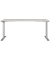 Sitz-Steh-Schreibtisch JET, elektrisch höhenverstellbar, 72-120cm (H), 180x80cm (BxT), rechteckig, lichtgrau / silber