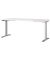 Sitz-Steh-Schreibtisch JET, elektrisch höhenverstellbar, 72-120cm (H), 180x80cm (BxT), rechteckig, weiß / silber