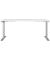Sitz-Steh-Schreibtisch JET, elektrisch höhenverstellbar, 72-120cm (H), 180x80cm (BxT), rechteckig, weiß / silber