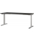 Sitz-Steh-Schreibtisch JET, elektrisch höhenverstellbar, 72-120cm (H), 180x80cm (BxT), rechteckig, graphit / silber