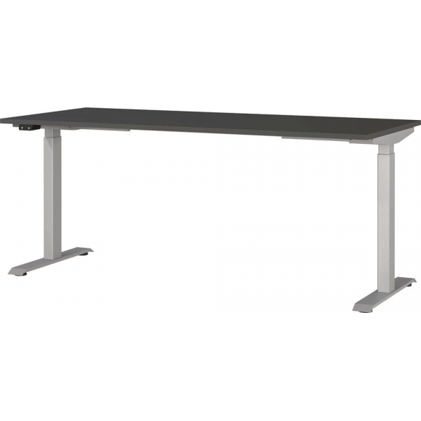 4005949791503 - Sitz-Steh-Schreibtisch JET 7909-640 elektrisch höhenverstellbar 72-120cm (H) 180x80cm (BxT) rechteckig graphit Silber 400 4005949791503 - Sitz-Steh-Schreibtisch JET 7909-640 elektrisch höhenverstellbar 72-120cm (H) 180x80cm (BxT) rechteckig graphit Silber 400