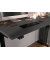 Sitz-Steh-Schreibtisch JET, elektrisch höhenverstellbar, 72-120cm (H), 180x80cm (BxT), rechteckig, graphit / silber
