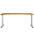 Sitz-Steh-Schreibtisch JET, elektrisch höhenverstellbar, 72-120cm (H), 180x80cm (BxT), rechteckig, navarra-eiche / silber