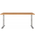Schreibtisch DOWNEY, manuell höhenverstellbar, 68-91cm (H), 160x80cm (BxT), rechteckig, grandson-eiche / silber