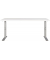 Schreibtisch DOWNEY, manuell höhenverstellbar, 68-91cm (H), 160x80cm (BxT), rechteckig, weiß / silber