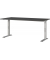 Schreibtisch DOWNEY, manuell höhenverstellbar, 68-91cm (H), 160x80cm (BxT), rechteckig, graphit / silber