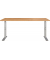 Schreibtisch DOWNEY, manuell höhenverstellbar, 68-91cm (H), 160x80cm (BxT), rechteckig, navarra-eiche / silber