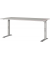 Schreibtisch DOWNEY, manuell höhenverstellbar, 68-91cm (H), 160x80cm (BxT), rechteckig, kaschmir / silber