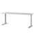 Schreibtisch DOWNEY, manuell höhenverstellbar, 68-91cm (H), 180x80cm (BxT), rechteckig, lichtgrau / silber