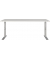 Schreibtisch DOWNEY, manuell höhenverstellbar, 68-91cm (H), 180x80cm (BxT), rechteckig, lichtgrau / silber